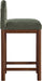 Conrad - Velvet Counter Stool With Brown Legs - Simple Home Plus