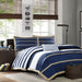 Ashton - King Comforter Set - Neutral / Navy - Simple Home Plus
