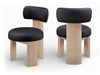 Atelier - Vegan Leather Upholstered Dining Chair (Set of 2) - Painted Natural Frame - Simple Home Plus