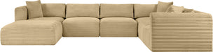 Shaggy - 7 Piece Modular U-Shaped Sectional With Ottoman - Simple Home Plus