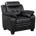 Finley - Upholstered Padded Arm Tufted Accent Chair - Black - Simple Home Plus