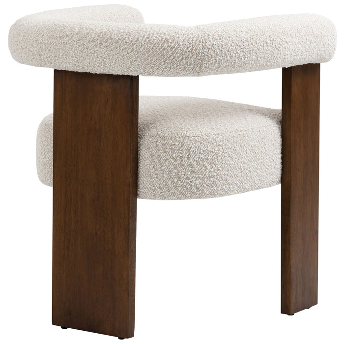 Barrel - Dining Chair - Dark Brown / Cream - Simple Home Plus
