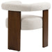 Barrel - Dining Chair - Dark Brown / Cream - Simple Home Plus