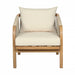 Cypress - Outdoor Patio Chair - Blonde Eucalyptus / Ivory - Simple Home Plus