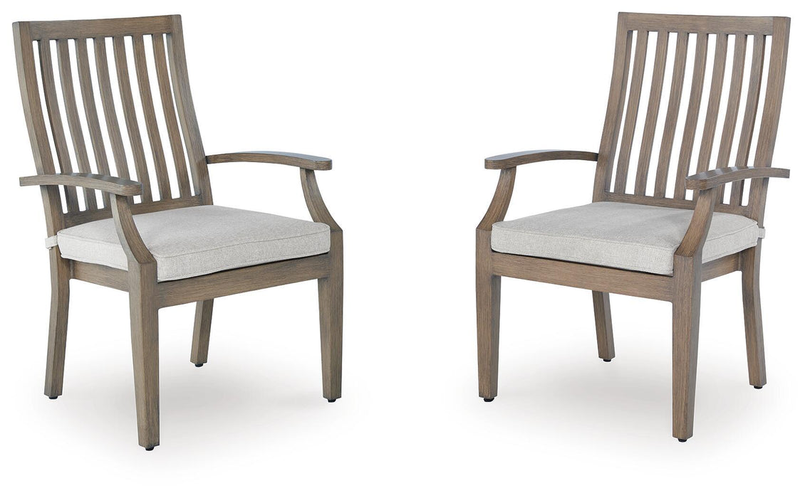 Rainier Ranch - Arm Chair With Cushion (Set of 2) - Brown / Beige - Simple Home Plus