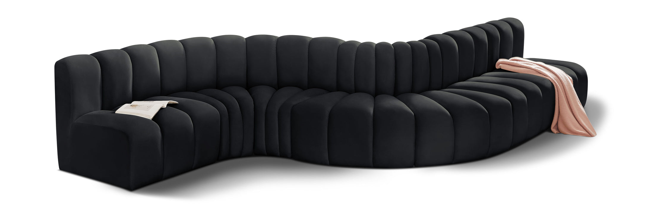 Arc - Velvet 7 Piece Modular Sofa - Simple Home Plus