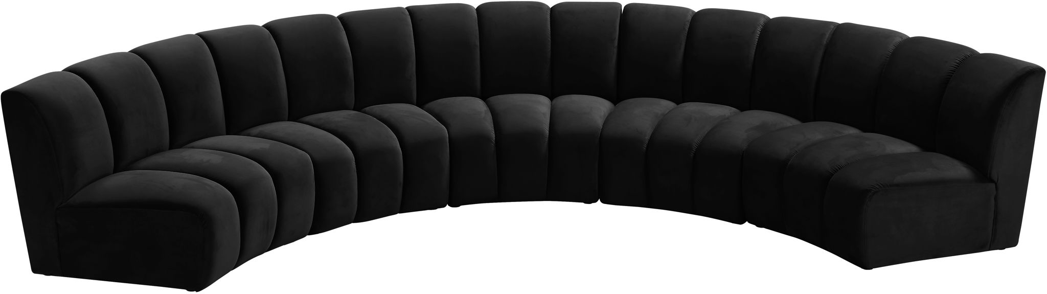 Infinity - 5 Piece Velvet Modular Sectional - Simple Home Plus