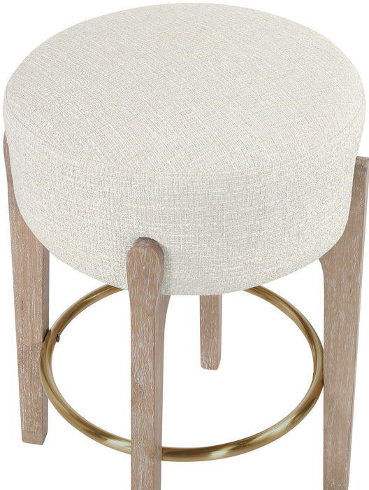 Torino - Backless Counter Stool With Brushed Natural Base (Set of 2) - Simple Home Plus