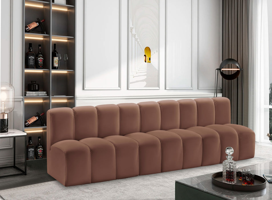 Arc - Faux Leather 3 Seats Modular Sofa - Simple Home Plus