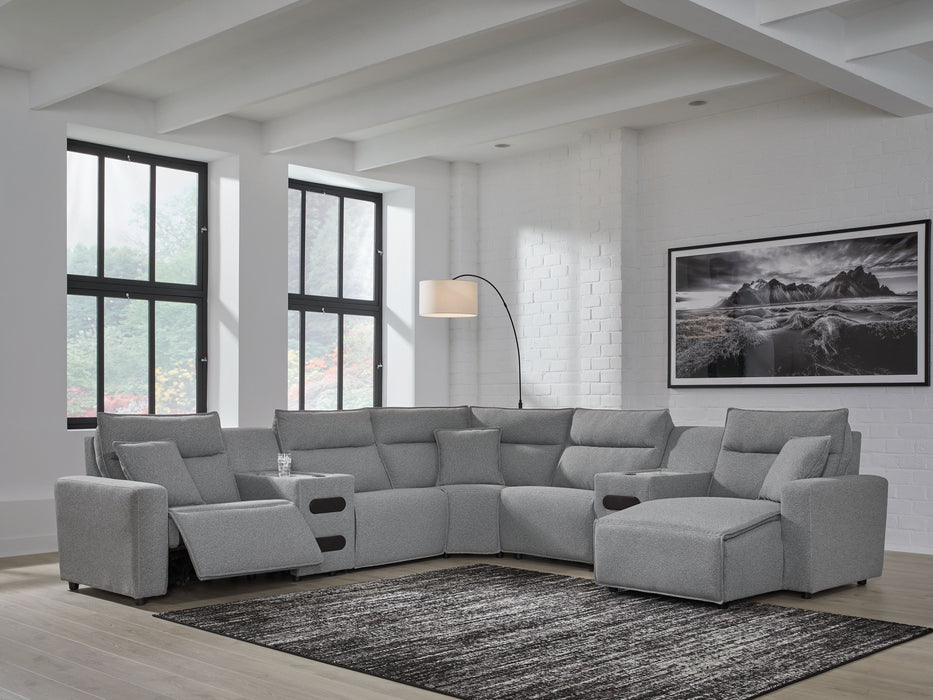 ModMax II - Salt And Pepper - Reclining Sectional - Simple Home Plus