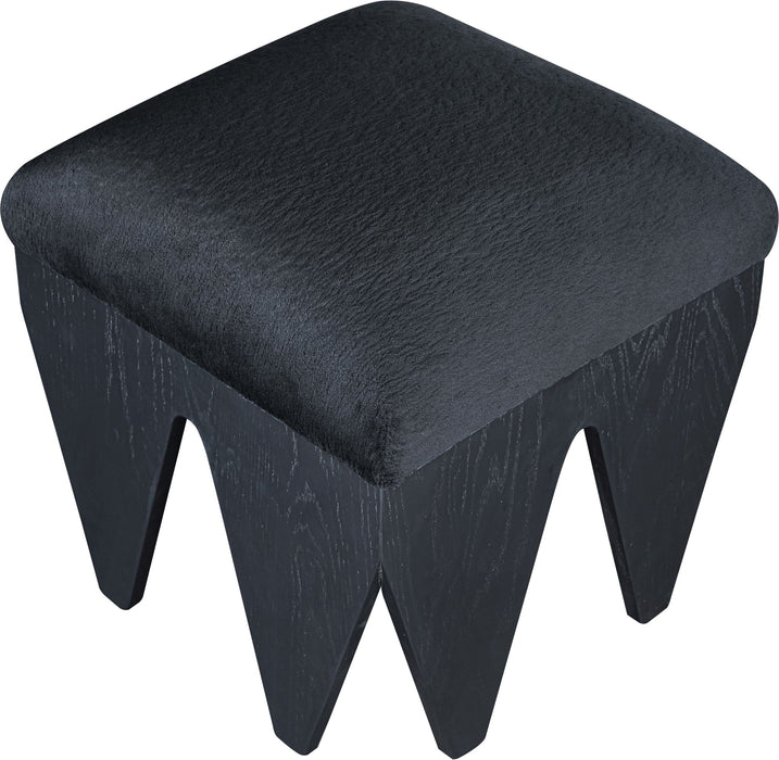 Altair - Fabric Bench - Black Base - Simple Home Plus