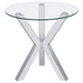 Kenzie - Round Tempered Glass Top Table - Simple Home Plus