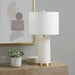 Grace Ivy - Textured Dot Table Lamp - White/Gold - Simple Home Plus