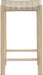Entwine - Vegan Leather Upholstered Backless Counter Stool - Painted Natural - Simple Home Plus
