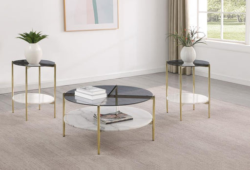 Jonelle - Round Coffee Table Set - Simple Home Plus