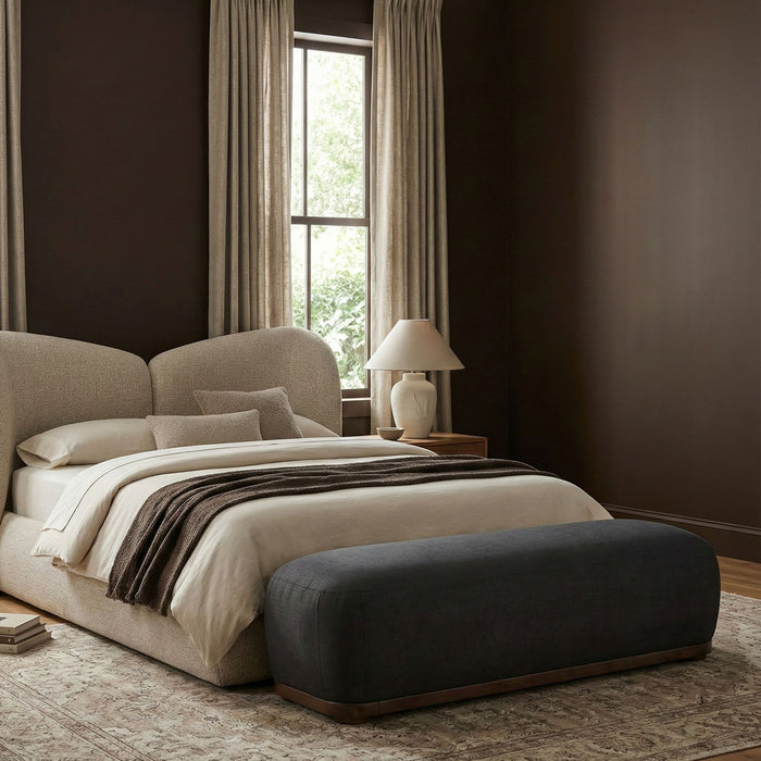 Calum - Bench - Dark Brown Frame - Simple Home Plus