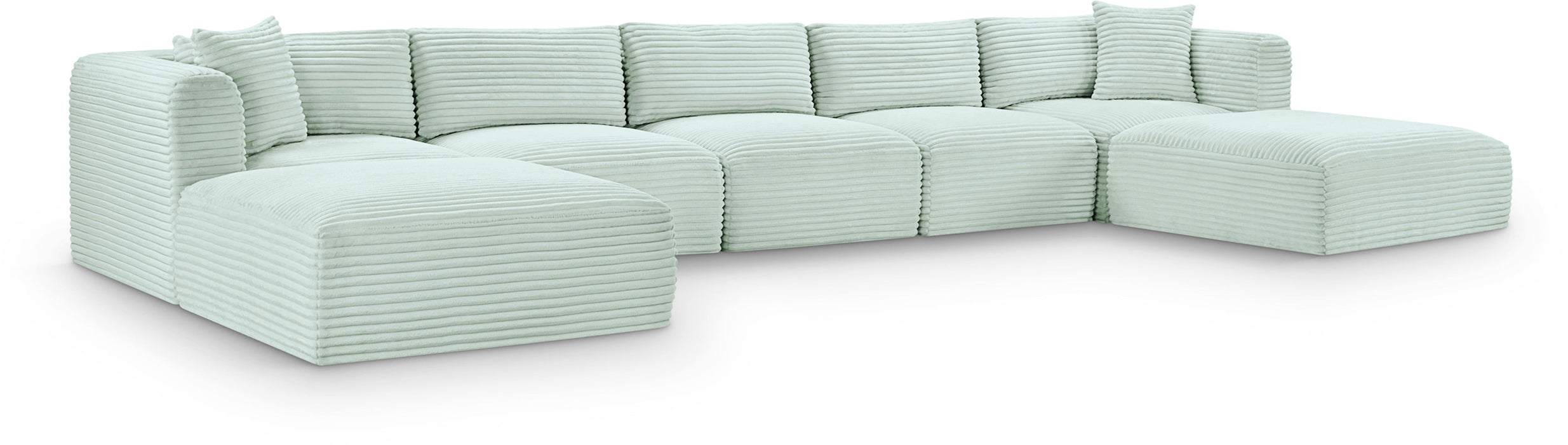 Shaggy - 7 Piece Modular Sectional With 2 Ottomans - Simple Home Plus