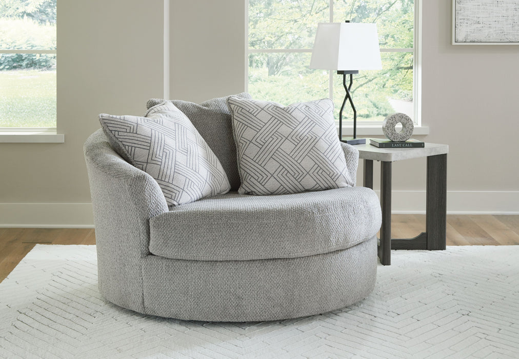Casselbury - Cement - Oversized Swivel Accent Chair - Simple Home Plus