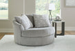 Casselbury - Cement - Oversized Swivel Accent Chair - Simple Home Plus