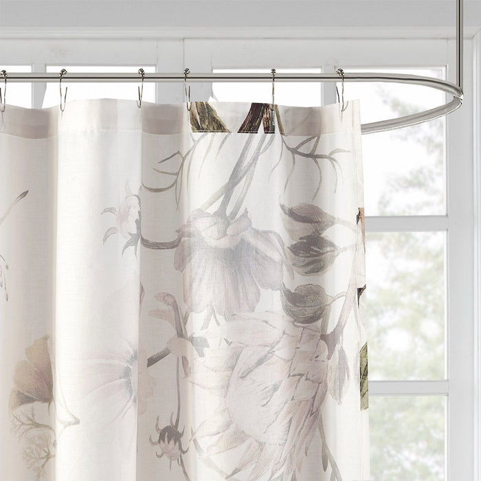 Cassandra - Printed Shower Curtain - Blush - Simple Home Plus