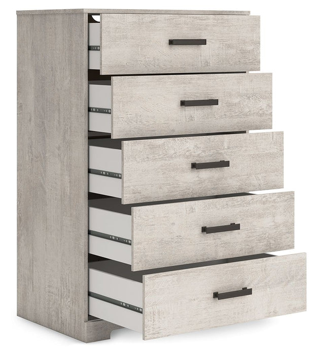 Shawburn - Gray - Five Drawer Chest - Simple Home Plus