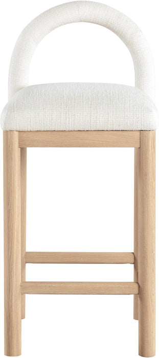 Conrad - Linen Counter Stool With Natural Legs