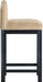 Conrad - Velvet Counter Stool With Black Legs - Simple Home Plus