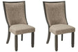 Tyler Creek - Dining UPH Side Chair (Set of 2) - Framed Back - Black / Grayish Brown - Simple Home Plus