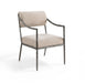 Bastille - Upholstered Dining Arm Chair (Set of 2) - Silver Frame - Simple Home Plus