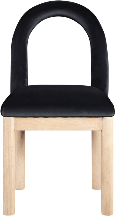 Conrad - Velvet Dining Chair With Natural Legs - Simple Home Plus