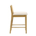 Tobias - Coastal Modern Wood Counter Height Kitchen Bar Stool - Simple Home Plus