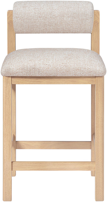 Roundhill - Fabric Counter Stool - Natural Frame - Simple Home Plus