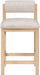 Roundhill - Fabric Counter Stool - Natural Frame - Simple Home Plus