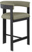 Romeo - Faux Leather Counter Stool With Black Base (Set of 2) - Simple Home Plus