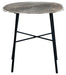 Laverford - Chrome / Black - Round End Table - Simple Home Plus