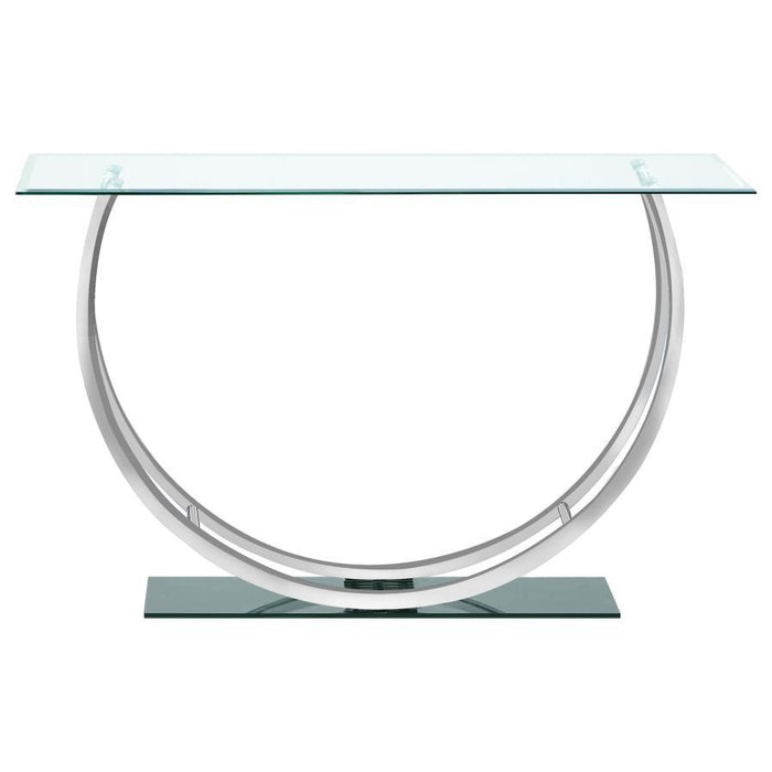Danville - Rectangular U-Shaped Glass Top Table - Simple Home Plus