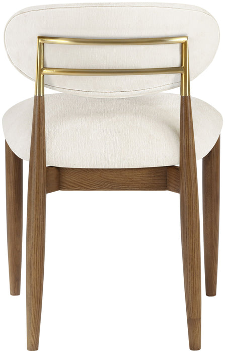 Riccio - Fabric Dining Side Chair (Set of 2) - Walnut Frame - Simple Home Plus