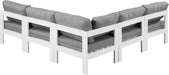 Nizuc - Outdoor Patio 5 Piece Modular Sectional With White Frame - Simple Home Plus