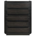 Leandro - 5-Drawer Bedroom Chest Of Drawers - Burnished Black - Simple Home Plus