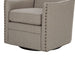 Devrim - Herringbone Texture Swivel Chair - Natural - Simple Home Plus