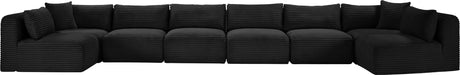 Shaggy - 8 Piece Modular U-Shaped Armless Sectional - Simple Home Plus