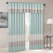Amherst - Polyoni Pintuck Valance - Aqua - Simple Home Plus