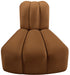 Arc - Velvet Reverse Corner Chair - Saddle - Simple Home Plus