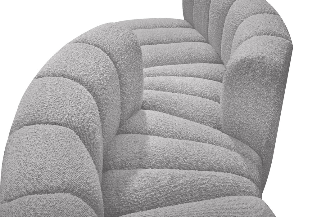 Arc - Boucle Fabric 6 Piece Modular Sofa - Black - Simple Home Plus