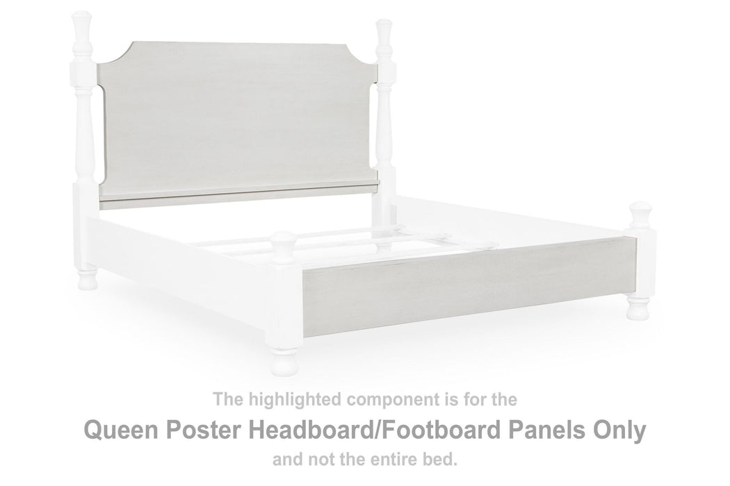 Rowlenstown - Queen Poster Headboard/Footboard Panels - Antique White - Simple Home Plus