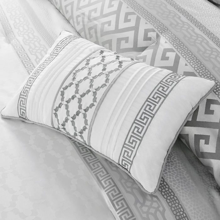 Bennett - Queen Piece Comforter (Set of 7) - Gray - Simple Home Plus