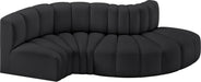 Arc - Faux Leather 4 Piece L-Shaped Modular Sofa - Simple Home Plus