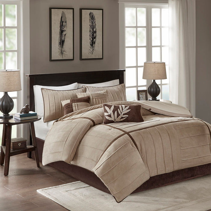 Dune - King Piece Comforter (Set of 7) - Beige - Simple Home Plus
