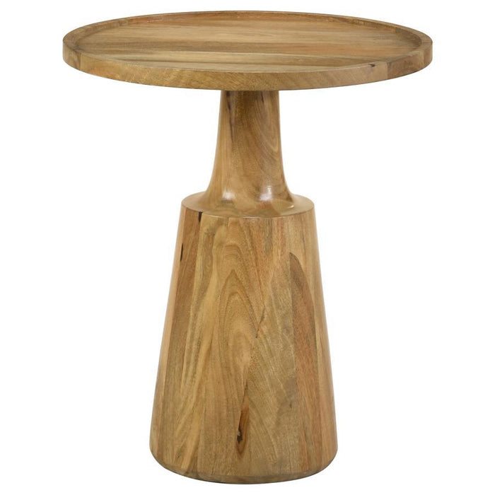 Ixia - Round Solid Mango Wood Accent Side Table - Simple Home Plus