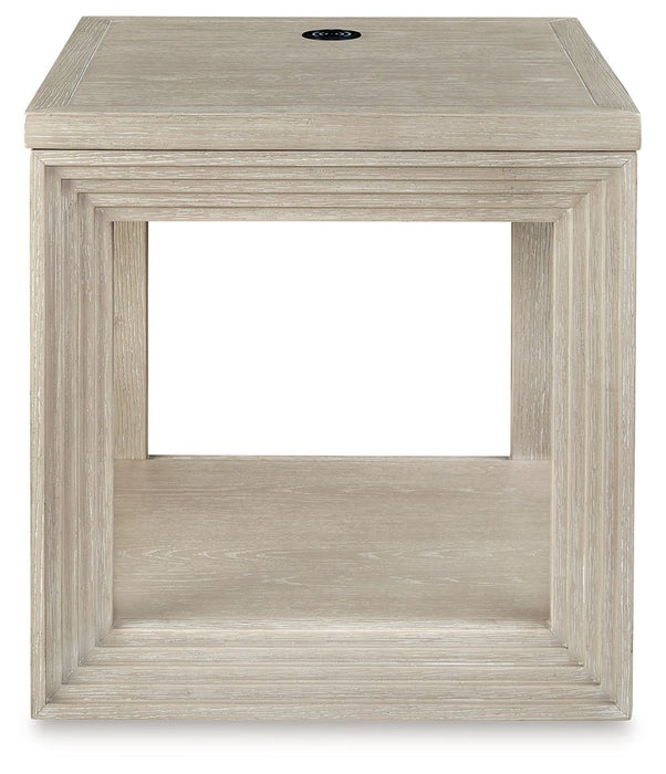 Marxhart - Bisque - Square End Table - Simple Home Plus